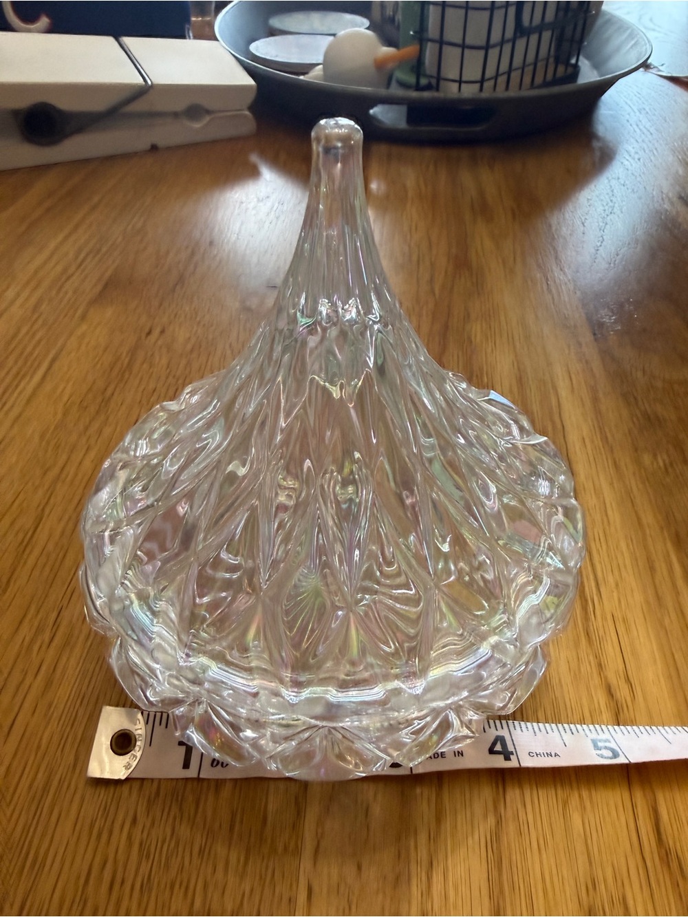 Iridescent Glass Ring Holder / Trinket Dish